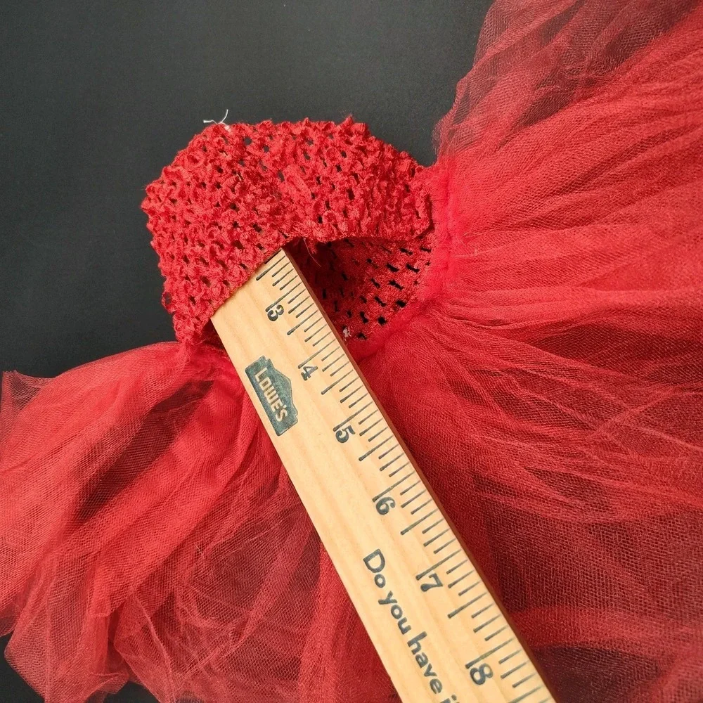 Dog Tutu Hot RED Skirt Elastic Waist Small-Dog-Types Sm-Size SEQUIN SPARKLE‎